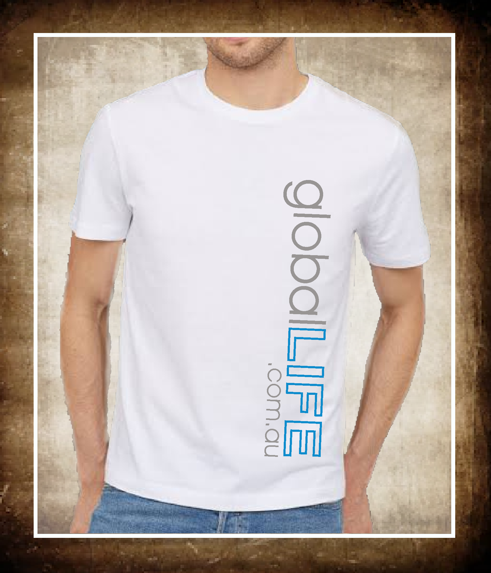 Global Life Side Running White T-shirt